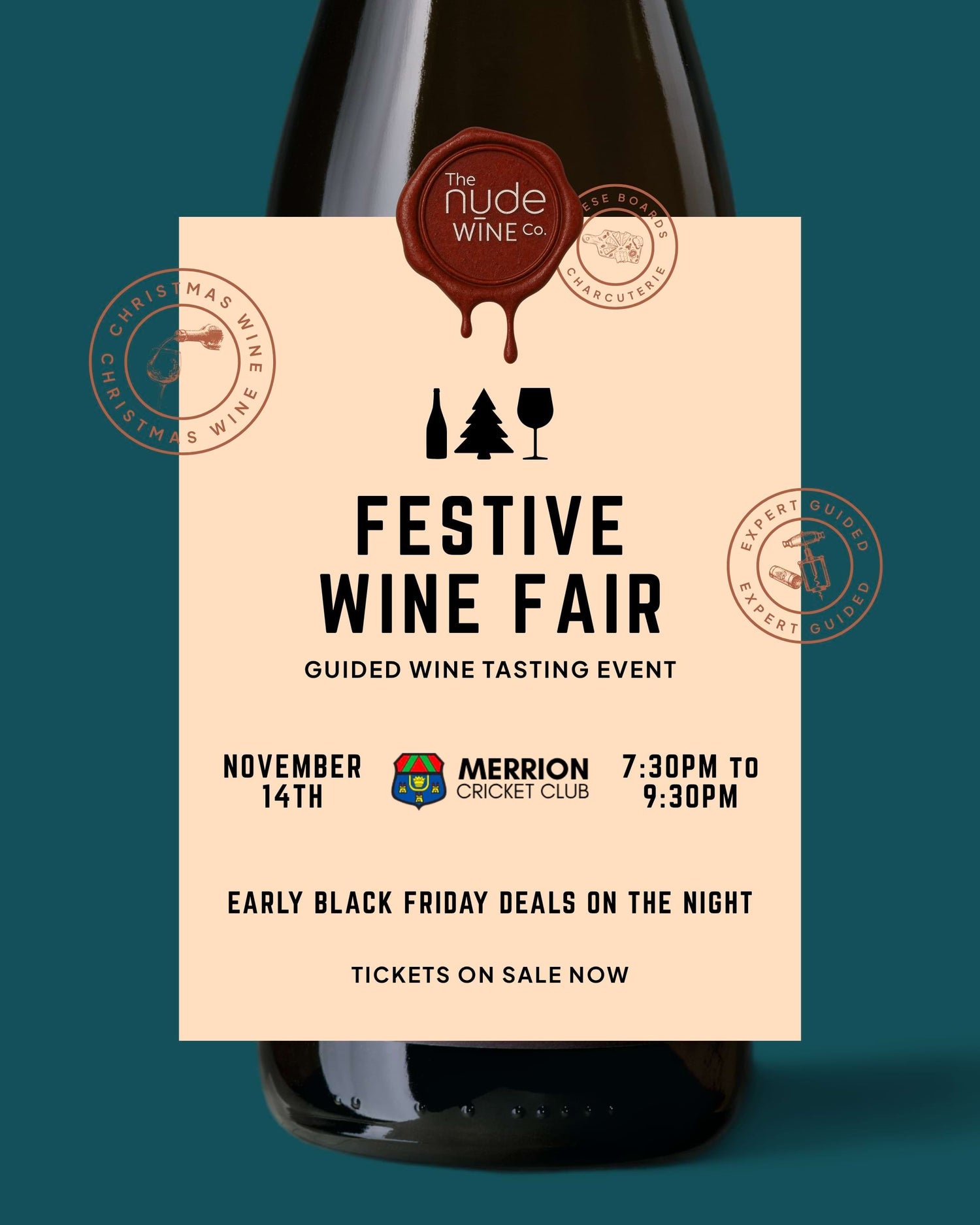 Festive Wine Fair Ticket 2025 - Merrion Cricket Club