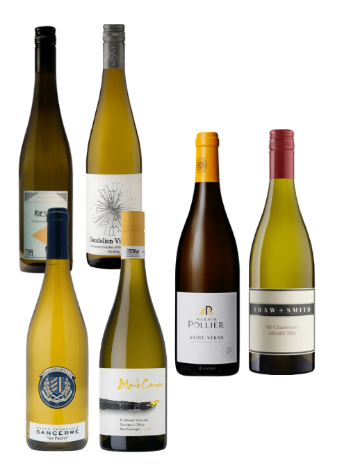 6 bottles of white wine for a wine box 